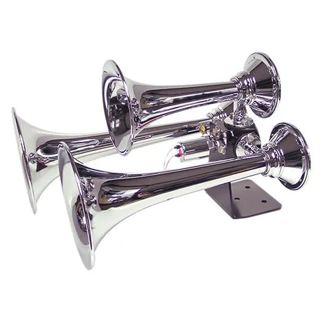 AH-300 Chrome/Brass 3-Tone Train Horn Assembly